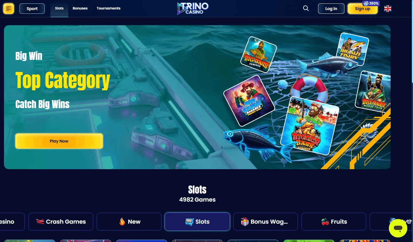 Trino Casino desktop games
