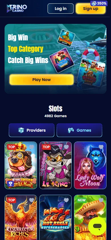 Trino Casino mobile games